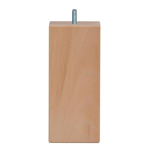 Furniture Legs Europe Möbelfuß vierkant Holz Höhe 18 cm (M8) | Hohe Qualität und nachhaltiges Holz mit transparentem Schutzlack von Furniture Legs Europe