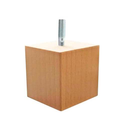Furniture Legs Europe Möbelfuß vierkant Holz Höhe 5 cm (M8) | Hohe Qualität und nachhaltiges Holz mit transparentem Schutzlack (4 Stück) von Furniture Legs Europe