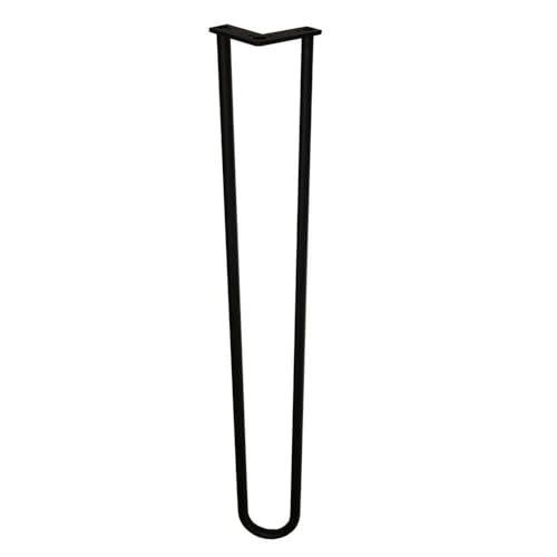 Furniture Legs Europe Tischbein Hairpin schwarz Höhe 85 cm | Hohe Qualität Kaltgezogen Stahl von Furniture Legs Europe