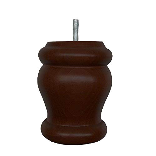 Kegel Möbelfuß Holz Braun Höhe 12 cm (M8) | Hohe Qualität und nachhaltiges Holz von Furniture Legs Europe