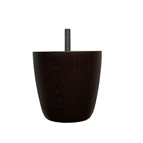 Furniture Legs Europe Möbelfuß rund Holz Braun Höhe 8 cm (M8) | Hohe Qualität und nachhaltiges Holz von Furniture Legs Europe