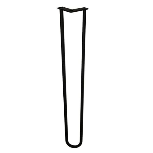Furniture Legs Europe Tischbein Hairpin schwarz Höhe 95 cm | Hohe Qualität Kaltgezogen Stahl von Furniture Legs Europe