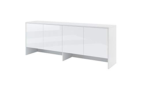 Aufsatz Bed Concept BC10, Schrank für Schrankbetten, 4 Türen (Weß matt/Weß Hochglanz) von Furniture24