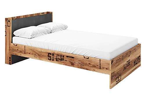 Furniture24 Bett Fargo FG15 mit Lattenrost und Taschenfederkernmatratze 120 x 200 cm von Furniture24