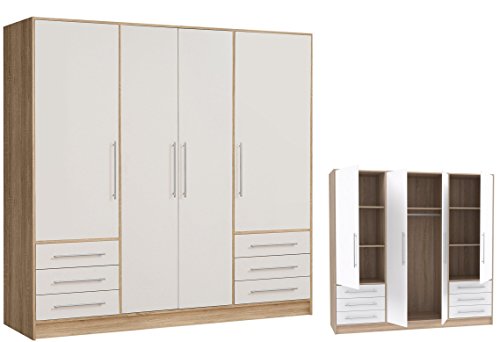 Furniture24 Drehtürenschrank Jupiter Kleiderschrank Schlafzimmerschrank Universalschrank von Furniture24