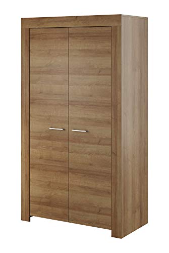 Furniture24 Kleiderschrank Schrank Drehtürenschrank Sky (Riviera Eiche) von Furniture24