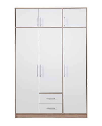 Furniture24_eu Schlafzimmerschrank Drehtürenschrank Schrank Kleiderschrank SMART SR-2 / SRN-2 (Schrank mit Aufsatz) von Furniture24