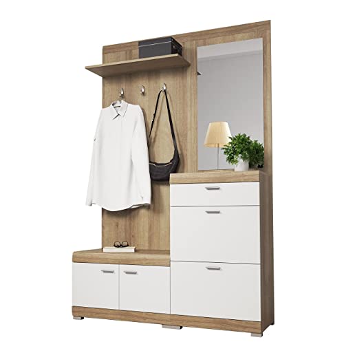 Garderobe Stella Diele Schuschrank Flurgarderobe 2 Klappen 1 Schublade 2 Türen von Furniture24