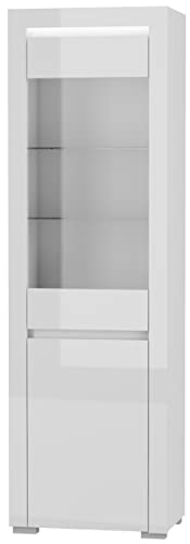 Vitrine 60 cm Alaska AAW-2 mit 2 Glasboden Wohnzimmer Schrank Vitrinenschrank Vitrine 60 cm Alaska AAW-2 mit 2 Glasboden Wohnzimmer Schrank Vitrinenschrank von Furniture24