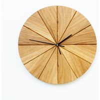 Eine Große, Hängende Uhr Aus Eiche. Ø 45 cm. Runden. Ruhigen Mechanismus von FurnitureJurkowski