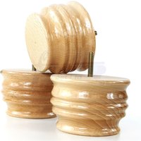 Natürliche Massivholz Möbel Brötchen Füße Runde Ersatz Gedrechselt Beine 65mm Hochstühle Hocker Sofa Betten & Schränke M8 | 8mm Set Von 4 von FurnitureLegsFeet