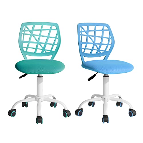 FurnitureR 2Stk Home Office Stuhl Ergonomischer justierbarer Höhendreher Rolling Computer Executive Stuhl für Home Office Arbeitszimmer, Candy Blau Türkis FurnitureR 2Stk Home Office Stuhl Ergonomischer justierbarer Höhendreher Rolling Computer Executive Stuhl für Home Office Arbeitszimmer, Candy Blau Türkis von FurnitureR