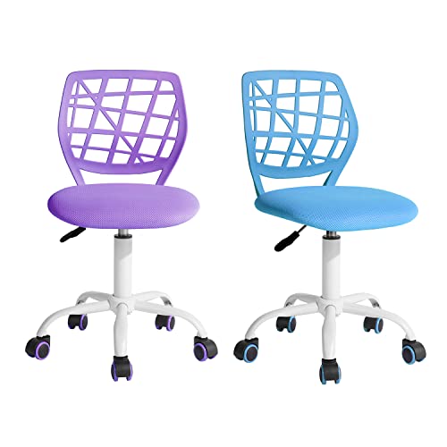 FurnitureR 2pcs Ergonomischer justierbarer Höhendreher Rolling Computer Executive Stuhl für Home Office Arbeitszimmer, ‎Plastic, 38CM x39CM x75-85CM von FurnitureR