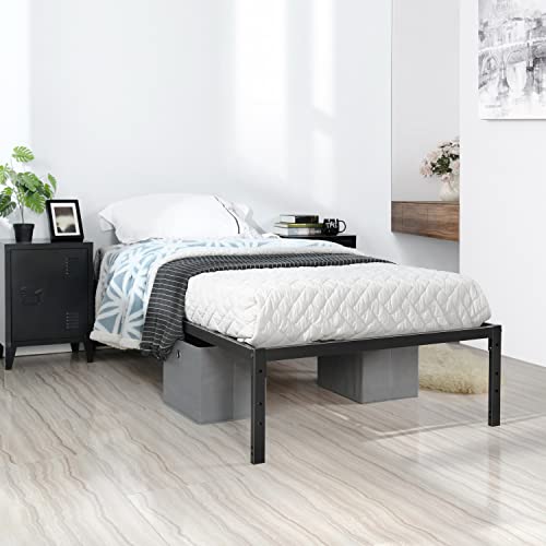 FurnitureR Bettrahmen 90 x 194 cm Metall Bettrahmen, Modernes Jugendbett mit Lattenrost, Doppelbett, Einzelbett, Schwarz, 36CM H, Kein Kopfboot FurnitureR Bettrahmen 90 x 194 cm Metall Bettrahmen, Modernes Jugendbett mit Lattenrost, Doppelbett, Einzelbett, Schwarz, 36CM H, Kein Kopfboot von FurnitureR