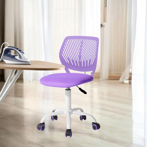 FurnitureR Bügelhilfe Hocker Drehstuhl Höhenverstellbar 40-50cm Sitzhöhe Stoff PP Rücken PU Rollen Für Bügelbrett von FurnitureR