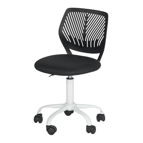 FurnitureR Bunte Schreibtischstuhl, Modernes verstellbares Design Computer Sitz, Swivel Armless Stuhl, Kinderzimmer, Home Office Task Chair, Schwarz M FurnitureR Bunte Schreibtischstuhl, Modernes verstellbares Design Computer Sitz, Swivel Armless Stuhl, Kinderzimmer, Home Office Task Chair, Schwarz M von FurnitureR