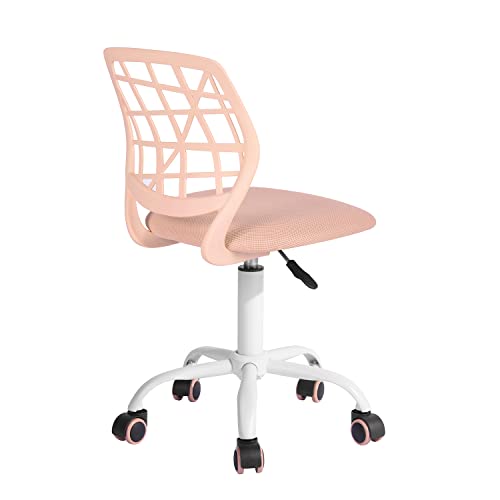 FurnitureR Bunter Schreibtischstuhl, moderner höhenverstellbarer Computerstuhl ohne Armlehnen, ergonomischer Drehstuhl für Kinderzimmer und Home Office von FurnitureR