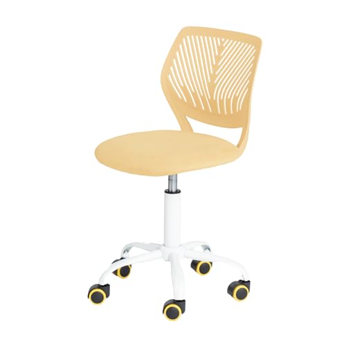 FurnitureR Bunter Schreibtischstuhl, moderner höhenverstellbarer Computerstuhl ohne Armlehnen, ergonomischer Drehstuhl für Kinderzimmer und Home Office von FurnitureR