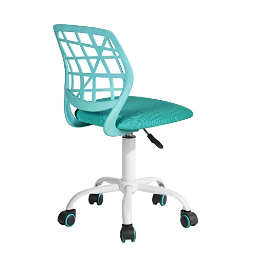 FurnitureR Bunter Schreibtischstuhl, moderner höhenverstellbarer Computerstuhl ohne Armlehnen, ergonomischer Drehstuhl für Kinderzimmer und Home Office von FurnitureR