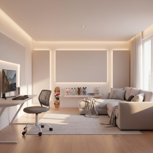 FurnitureR Computer Gaming Stuhl ergonomischer Drehstuhl ohne Armlehnen, höhenverstellbar, Netzrückenlehne, Sitz 38x40cm, 32cm Rückenlehne, 130kg Tragkraft, Dunkelgrau FurnitureR Computer Gaming Stuhl ergonomischer Drehstuhl ohne Armlehnen, höhenverstellbar, Netzrückenlehne, Sitz 38x40cm, 32cm Rückenlehne, 130kg Tragkraft, Dunkelgrau von FurnitureR