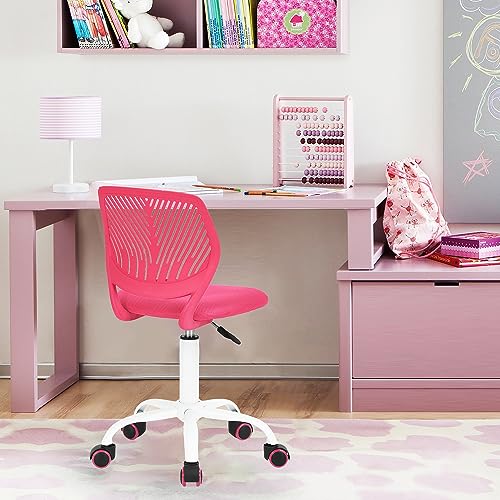 FurnitureR Ergonomischer justierbarer Höhendreher Rolling Computer Executive Stuhl für Home Office Arbeitszimmer, rosa, ‎Plastic, 38CM x39CM x75-85CM von FurnitureR