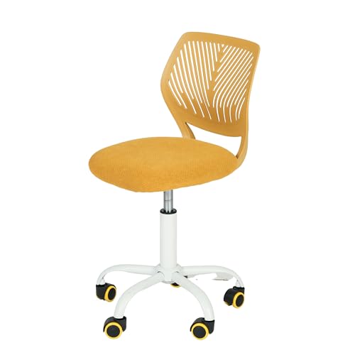 FurnitureR Gaming Stuhl für Kinder, ergonomischer Schreibtischstuhl ohne Armlehnen, moderner Bürostuhl mit Sitzhöhenverstellung und leisen Gummirädern, ideal für Lernen und Spielen von FurnitureR