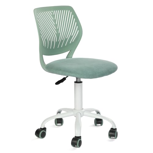 FurnitureR Gaming Stuhl für Kinder, ergonomischer Schreibtischstuhl ohne Armlehnen, moderner Bürostuhl mit Sitzhöhenverstellung und leisen Gummirädern, ideal für Lernen und Spielen von FurnitureR