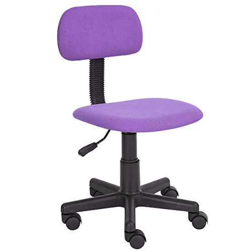 FurnitureR Kinder-Schreibtischstuhl, verstellbar, tiefe Rückenlehne, Stuhl für den Computer-Schreibtisch, Drehstuhl mit Armlehnen violett von FurnitureR