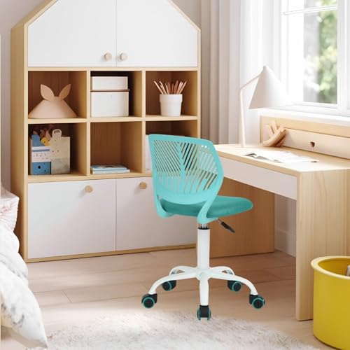 FurnitureR Kinderstuhl Schreibtisch Höhenverstellbar, bunter ergonomischer Jugendstuhl mit Rückenlehne und Armlehnen, Kinderstuhl mit 5 Rädern, für Kinder 3-10 Jahre alt, maximale Belastung 100 kg von FurnitureR
