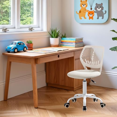 FurnitureR Kinderstuhl höhenverstellbar für Schreibtisch, ergonomischer bunter Jugendstuhl mit Rückenlehne & Armlehnen, Drehstuhl mit 5 Rollen, für Kinder 3–10 Jahre, bis 100 kg belastbar von FurnitureR
