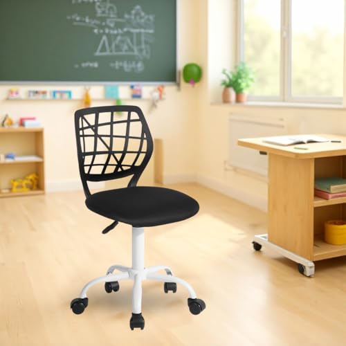 FurnitureR Kompakter Klassenstuhl, ergonomischer Sitz für Schule, Rückenlehne aus atmungsaktivem Netzgewebe in Schwarz, höhenverstellbar, Zeichenzimmerstuhl für Kinder, leicht zu bewegen 360 ° FurnitureR Kompakter Klassenstuhl, ergonomischer Sitz für Schule, Rückenlehne aus atmungsaktivem Netzgewebe in Schwarz, höhenverstellbar, Zeichenzimmerstuhl für Kinder, leicht zu bewegen 360 ° von FurnitureR