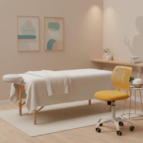 FurnitureR Praxis Hocker ergonomisch, höhenverstellbar, drehbar, Netzrückenlehne, Sitzfläche 38x40cm, Rückenlehne 32cm, Metallfuß, 130kg belastbar, Ochrgelb FurnitureR Praxis Hocker ergonomisch, höhenverstellbar, drehbar, Netzrückenlehne, Sitzfläche 38x40cm, Rückenlehne 32cm, Metallfuß, 130kg belastbar, Ochrgelb von FurnitureR