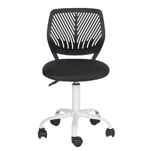 FurnitureR Schreibtischstuhl, ergonomischer Drehstuhl ohne Armlehnen, höhenverstellbarer Bürostuhl mit Rollen, komfortabler Arbeitsstuhl für Home Office, Schlafzimmer und Arbeitszimmer von FurnitureR
