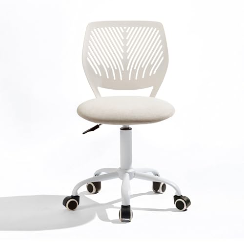 FurnitureR Schreibtischstuhl, ergonomischer Drehstuhl ohne Armlehnen, höhenverstellbarer Bürostuhl mit Rollen, komfortabler Arbeitsstuhl für Home Office, Schlafzimmer und Arbeitszimmer FurnitureR Schreibtischstuhl, ergonomischer Drehstuhl ohne Armlehnen, höhenverstellbarer Bürostuhl mit Rollen, komfortabler Arbeitsstuhl für Home Office, Schlafzimmer und Arbeitszimmer von FurnitureR