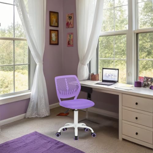 FurnitureR Teenage Office Stuhl, höhenverstellbar, armless Task, bunt, Study Chair für Zuhause und Büro, Computerstuhl, ergonomisch, schwenkbar, 40,5 x 44 x 87 cm, Violett FurnitureR Teenage Office Stuhl, höhenverstellbar, armless Task, bunt, Study Chair für Zuhause und Büro, Computerstuhl, ergonomisch, schwenkbar, 40,5 x 44 x 87 cm, Violett von FurnitureR