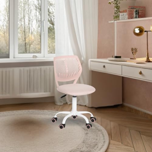 FurnitureR Teenage, Height Adjustable Armless Task, Colourful Study for Home and Computer, Ergonomic & Swivel Office, 40,5 x 44 x 87 cm, Morandi Pink, Metall, 44 x 40 x 87 cm FurnitureR Teenage, Height Adjustable Armless Task, Colourful Study for Home and Computer, Ergonomic & Swivel Office, 40,5 x 44 x 87 cm, Morandi Pink, Metall, 44 x 40 x 87 cm von FurnitureR