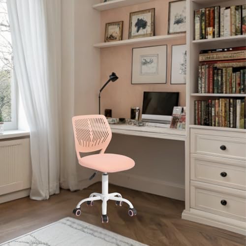 FurnitureR Teenage, Height Adjustable Armless Task, Colourful Study for Home and Computer, Ergonomic & Swivel Office, 40,5 x 44 x 87 cm, Rosa, Metall, 44 x 40 x 87 cm FurnitureR Teenage, Height Adjustable Armless Task, Colourful Study for Home and Computer, Ergonomic & Swivel Office, 40,5 x 44 x 87 cm, Rosa, Metall, 44 x 40 x 87 cm von FurnitureR