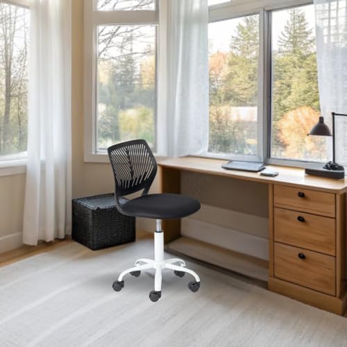 FurnitureR Teenage, Height Adjustable Armless Task, Colourful Study for Home and Computer, Ergonomic & Swivel Office, 40,5 x 44 x 87 cm, Schwarz, Metall, 44 x 40 x 87 cm FurnitureR Teenage, Height Adjustable Armless Task, Colourful Study for Home and Computer, Ergonomic & Swivel Office, 40,5 x 44 x 87 cm, Schwarz, Metall, 44 x 40 x 87 cm von FurnitureR