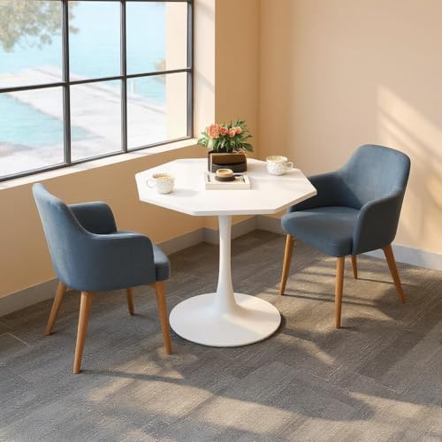 FurnitureR Weißer Konferenztisch, Modernes Design, Aus MDF und Stahl, Ideal für Büro oder Esszimmer, Platzsparend, Langlebig, Eleganter Stil FurnitureR Weißer Konferenztisch, Modernes Design, Aus MDF und Stahl, Ideal für Büro oder Esszimmer, Platzsparend, Langlebig, Eleganter Stil von FurnitureR