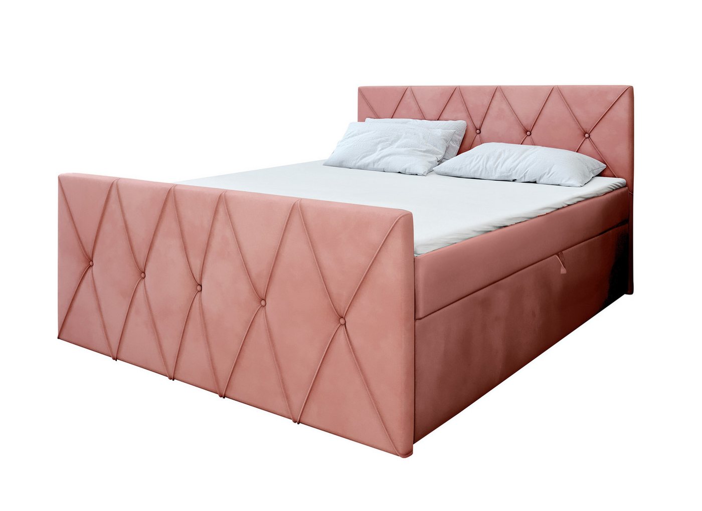 Furnix Boxspringbett CRISTI LUX 140/160/180/200x200 Bett mit 2 Bettkästen, Länge 216, Höhe 102 cm, vollständig gepolstert von Furnix