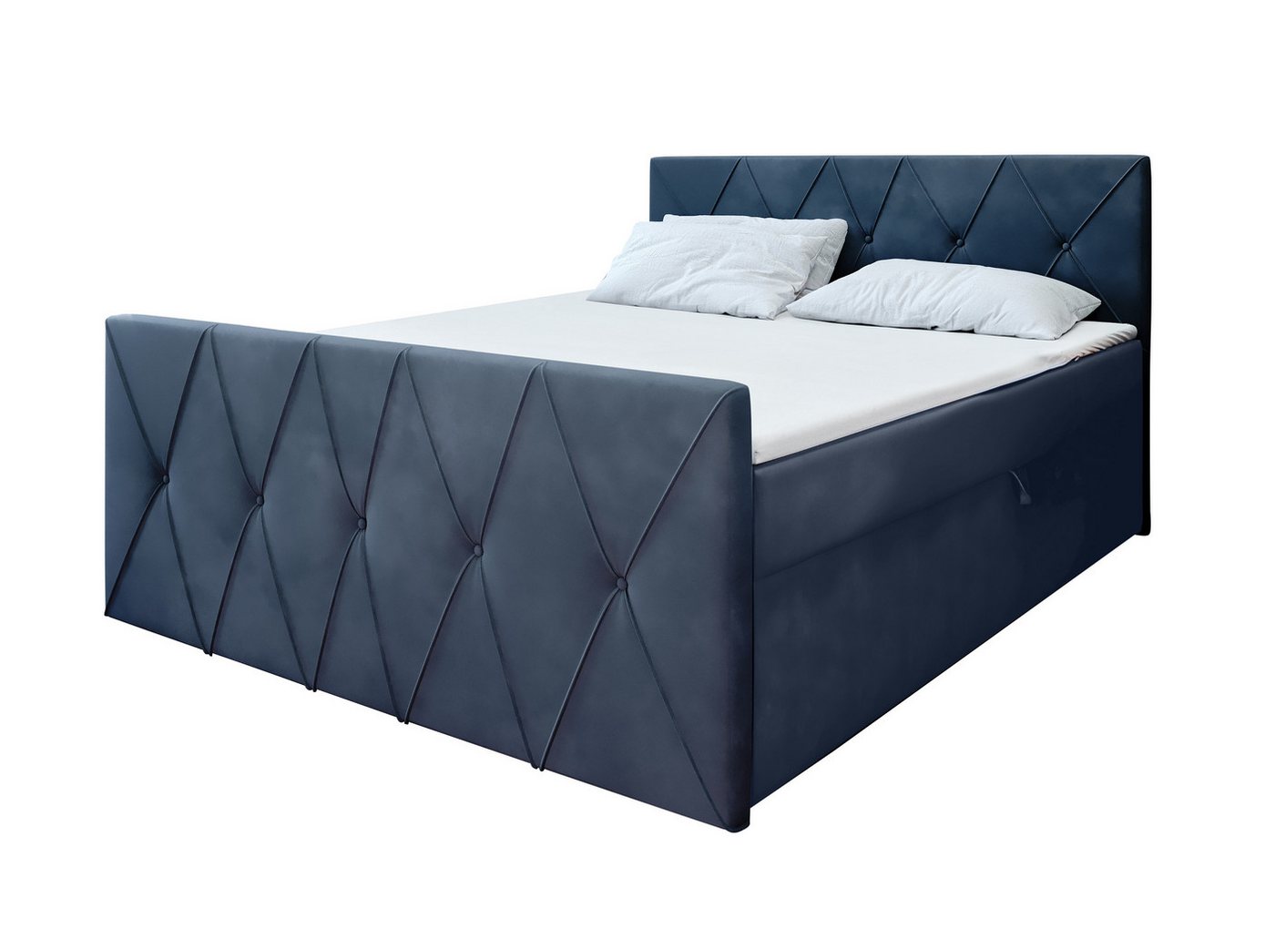 Furnix Boxspringbett CRISTI LUX 140/160/180/200x200 Bett mit 2 Bettkästen, Länge 216, Höhe 102 cm, vollständig gepolstert von Furnix