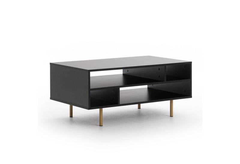 Furnix Couchtisch Nadija Sofatisch mit Metallfüßen Kaschmir o. Schwarz Auswahl, Tischplatte 100x60 cm, Made in EU von Furnix