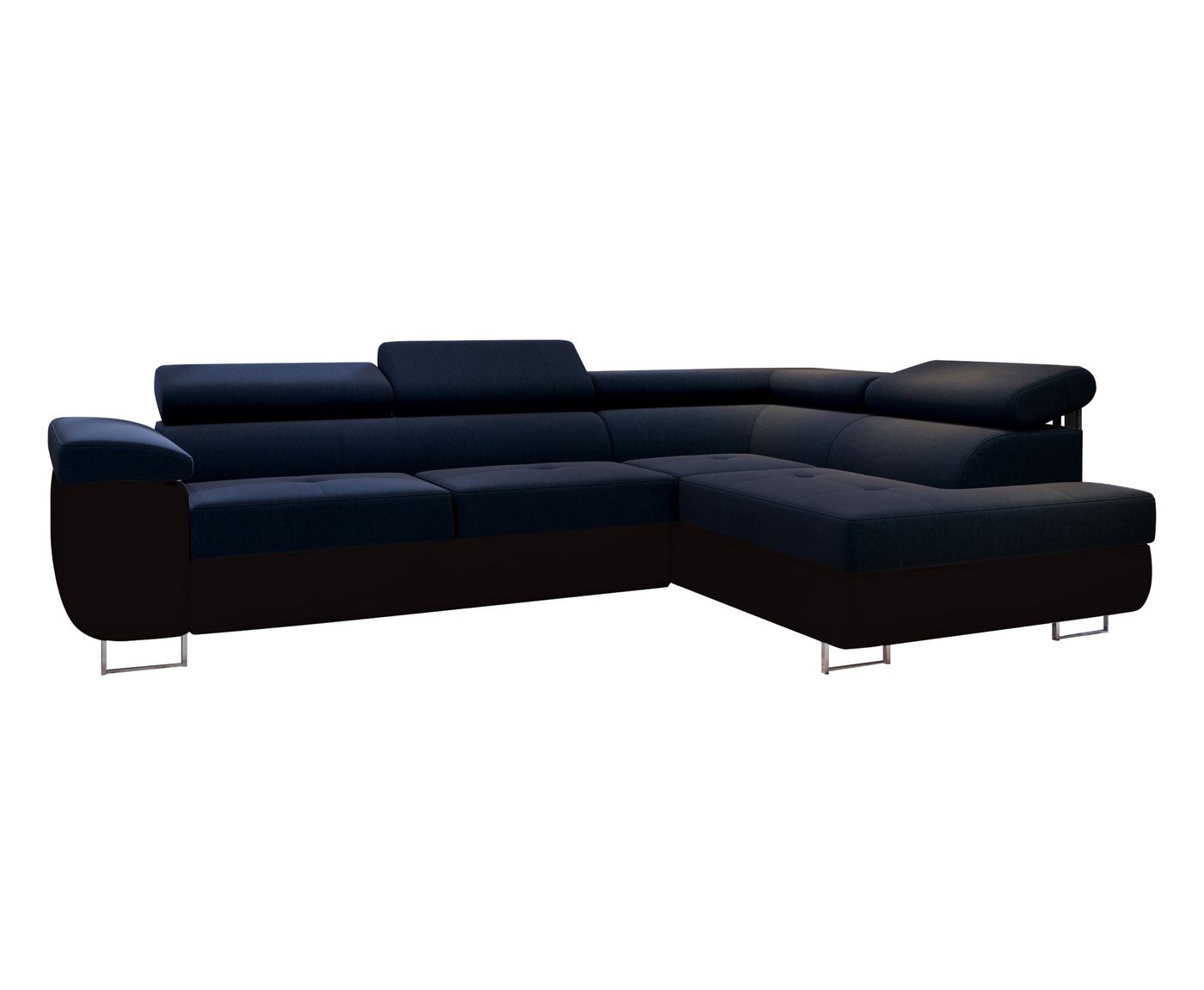 Furnix Ecksofa ANDROMEDE Schlafsofa in L-Form, Polstercouch, B275 x T203 x H71 cm (90 cm mit aufgestellten Kopfstützen) von Furnix