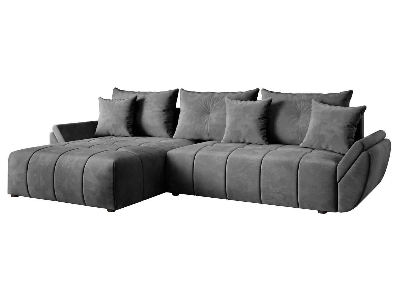 Furnix Ecksofa Amarra Sofa mit Schlaffunktion Bettkasten Kissen Couch L-Form Auswahl, Masse: B280 x H91 x T190 cm, hochwertige Polsterstoffe von Furnix