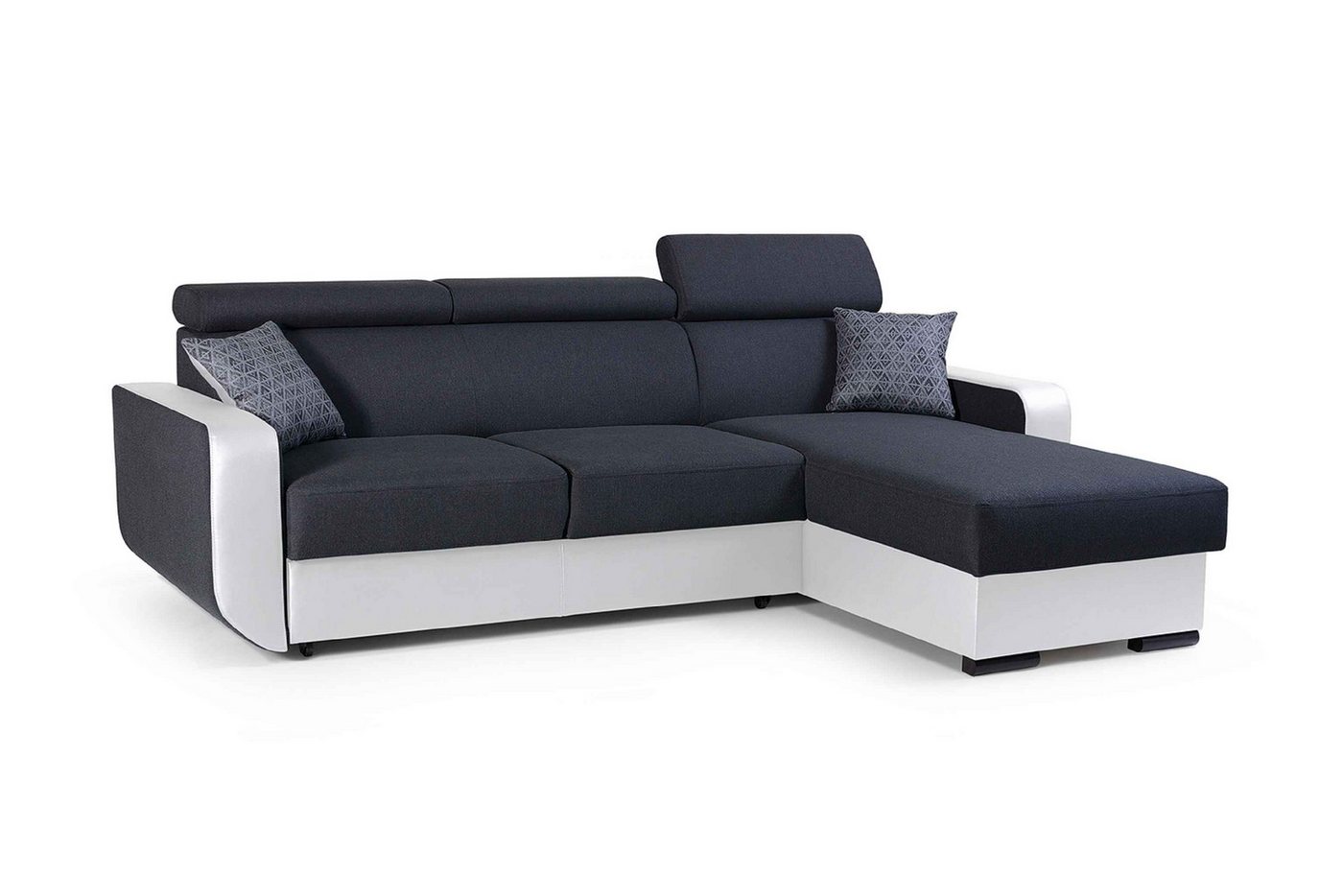 Furnix Ecksofa IMPERISIO Sofa in L-Form Schlaffunktion Bettkasten, Maße 236x97x165 cm, Liegefläche 130x202 cm, Eco-Leder/Struktur von Furnix