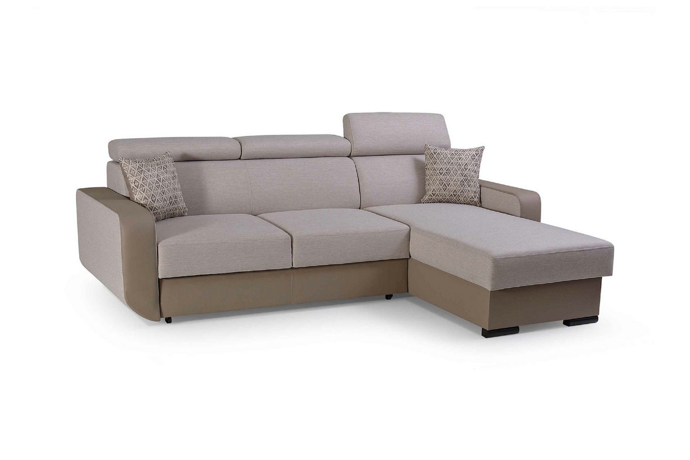 Furnix Ecksofa IMPERISIO Sofa in L-Form Schlaffunktion Bettkasten, Maße 236x97x165 cm, Liegefläche 130x202 cm, Eco-Leder/Struktur von Furnix