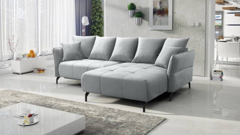 Furnix Ecksofa KAIROSS Sofa mit Schlaffunktion Auswahl, mit Bettkasten, ausziehbare Liegefläche: 133 x 234 cm von Furnix