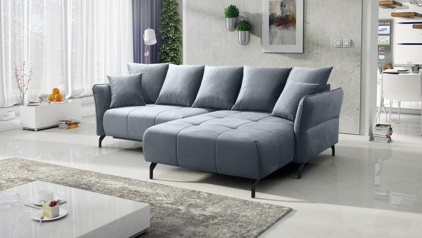 Furnix Ecksofa KAIROSS Sofa mit Schlaffunktion Auswahl, mit Bettkasten, ausziehbare Liegefläche: 133 x 234 cm von Furnix