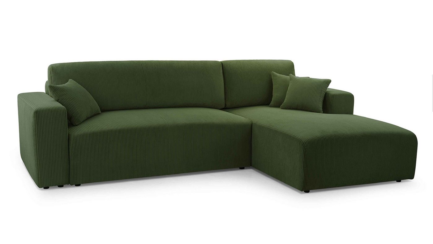 Furnix Ecksofa KAORIM MINI Polsterecke in L-Form mit Schlaffunktion Bettkasten, 279x84x187 cm, Schlaffläche 140x240 cm, topmoderner Polsterstoff von Furnix