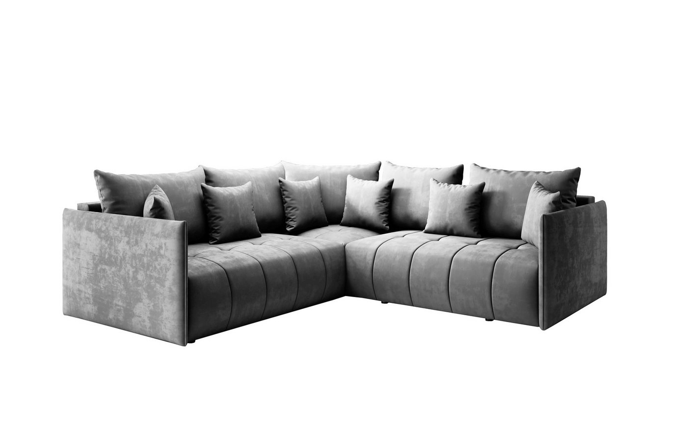 Furnix Ecksofa Polstercouch Schlafsofa in L-Form Bettkasten und Kissen, 231 x 231 x 83 cm, hochwertig, made in Europe von Furnix